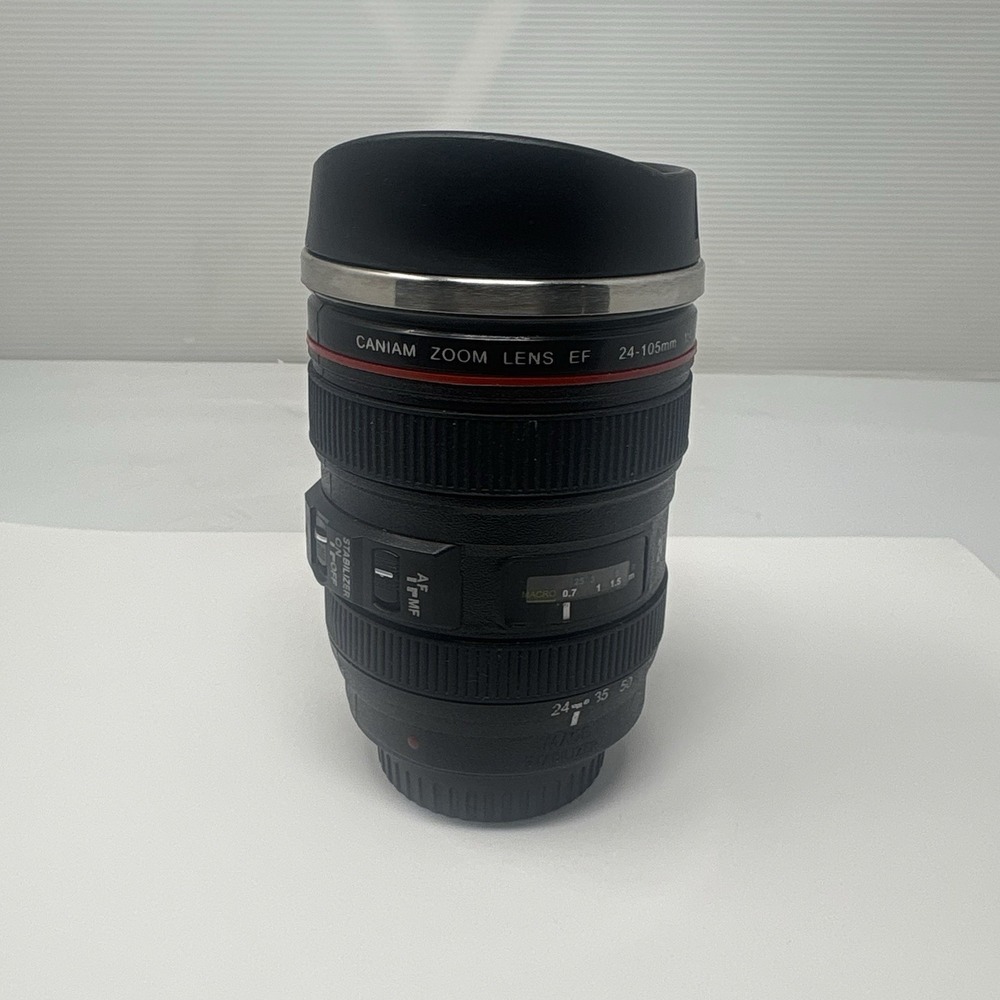 CANIAM EF 24-105mm Camera Lens Coffee Mug Travel Tumbler Stainless Steel